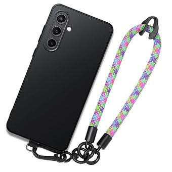 Coque pour Samsung Galaxy S23 FE (pas pour S23), Noir Antichoc Anti-Rayures avec Bracelet Démontable Multicolore - BOOLING - 1