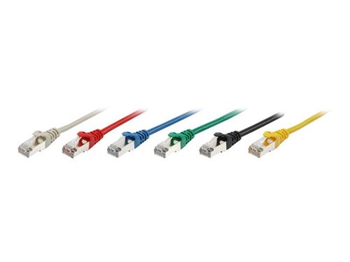 equip Pro - Cordon de raccordement - RJ-45 (M) pour RJ-45 (M) - 3 m - paire torsadée écrantée (F/UTP) - CAT 5e - moulé, bloqué - jaune