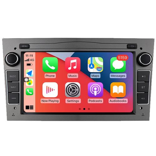 Autoradio Multimédia RoverOne CarPlay Android GPS pour Opel Astra Zafira Vectra Combo Antara Vivaro Meriva Corsa / Gris