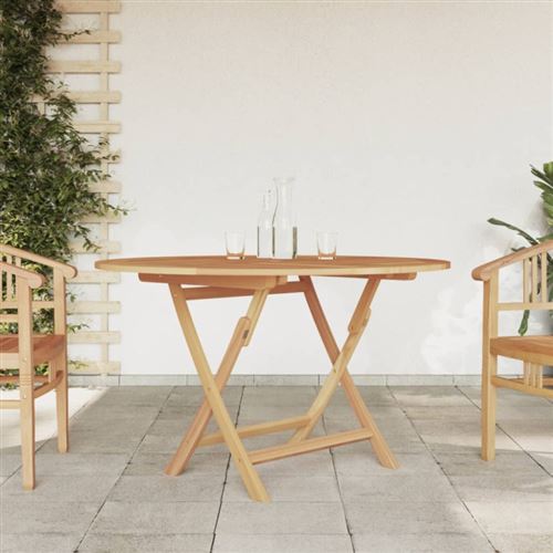 VIDAXL - Table de jardin pliable - Teck massif - 110x75 cm - Image 2
