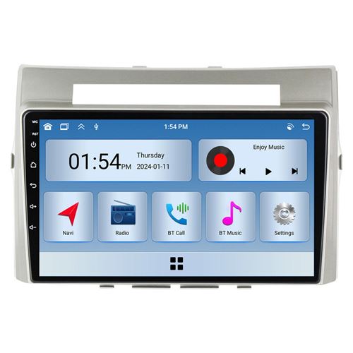 Radio GPS Voiture RoverOne® Écran Tactile CarPlay 2 Din pour Toyota Corolla Verso AR10 2004-2009 6Go RAM 128Go ROM