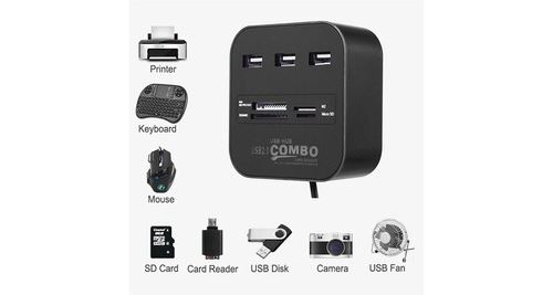 Lecteur de carte usb hub usb 3. 0 avec lecteur de carte usb 3. 0 all in 1 card reader charge
