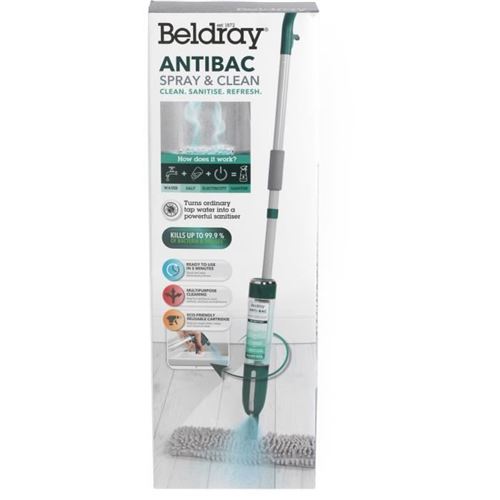 Beldray Antibac Spray & Clean Mop - Balai Eléctrique Avec Spray - 400ml