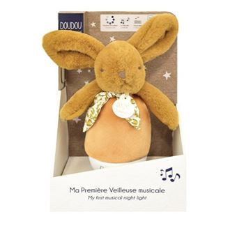 Veilleuse bebe musicale culbuto ocre - 16 cm - 1