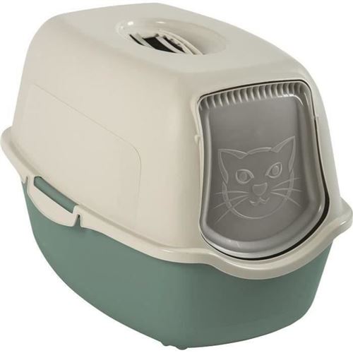 rotho Bailey Hooded litter box Green, White