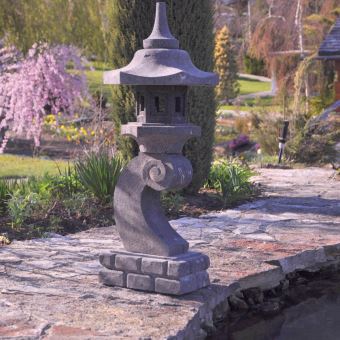 Lanterne Japonaise En Pierre De Lave 90 Cm Lampe Jardin Terrasse