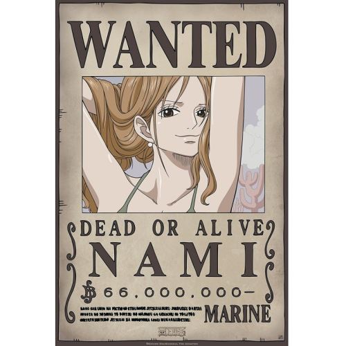 Poster - One Piece Wanted Nami NEW 2017 52x38cm