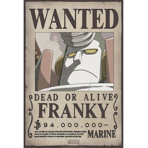 Poster - One Piece Wanted Franky NEW 2017 52x38cm