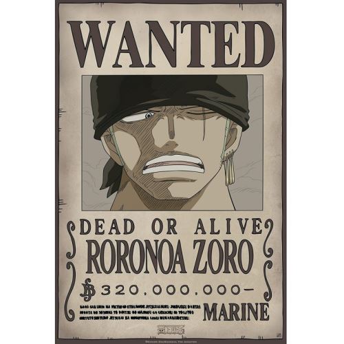 Poster - One Piece Wanted Zoro NEW 2017 52x38cm