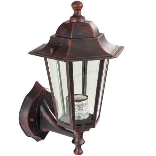 Applique montante couleur rouille 60 watts Couleur rouille