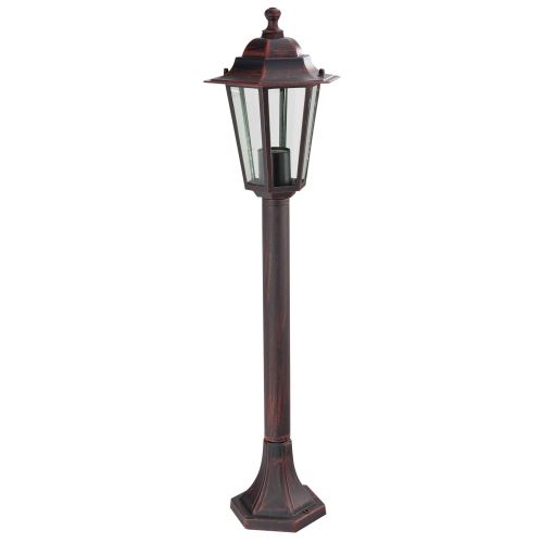 Potelet 6 faces couleur rouille 112cm 60w Couleur rouille