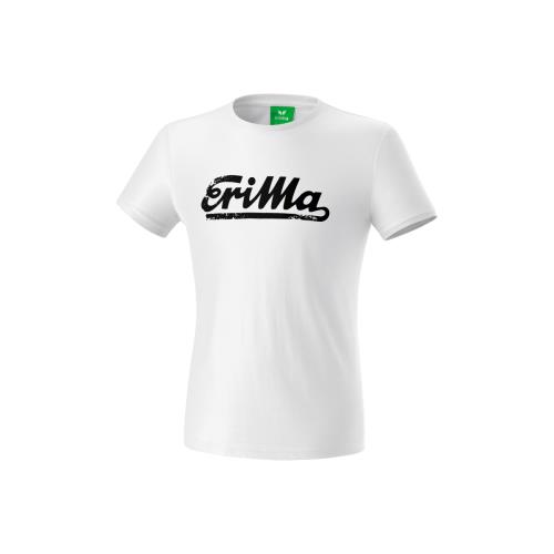 Erima - T-shirt Erima Retro Basics - XL - blanc/noir