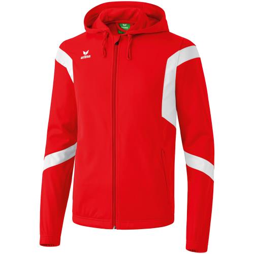Erima - Veste d'entraînement à capuche Junior Erima Classic Team - 1 ans - rouge/blanc