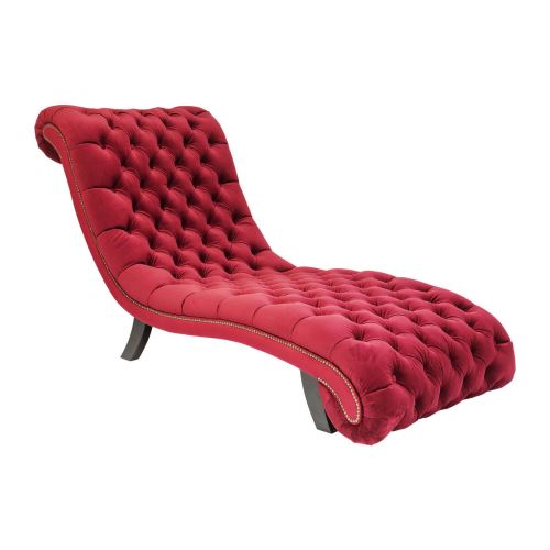 Chaise longue Desire velours rubis Kare Design