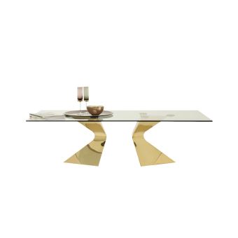 Table Kare Basse Dorée PrixFnac Gloria 140x82cm Design Achatamp; A34RjL5