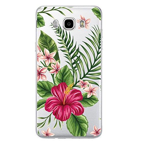 Coque Samsung J5 2016 (J510) souple transparente et résistante anti choc ( Bouquet exotique )