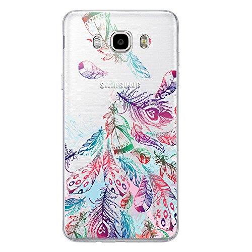Coque Samsung J5 2016 (J510) souple transparente et résistante anti choc ( Plums colorées 2)