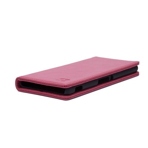 Etui cuir Sony Xperia X Compact Leather -Classic Wallet- par 32nd® - Rose Foncé