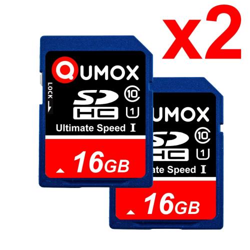 Carte mémoire SDHC Qumox 16Go 80Mo/s SD HC Classe 10 UHS-I