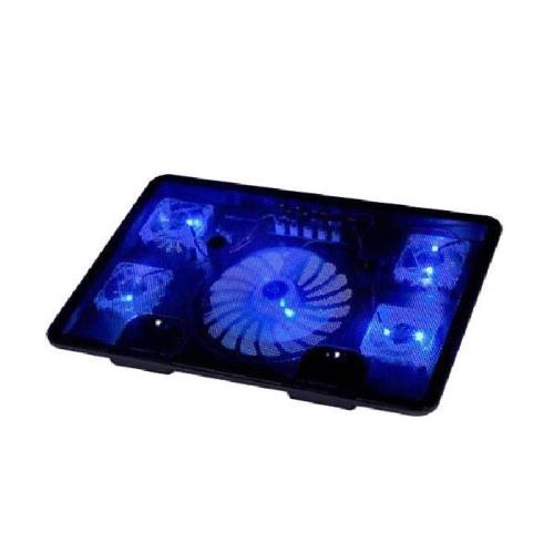 ventilation et hauteur réglable Support refroidisseur à 6 ventilateurs pour PC portable eclairage LED bleues consoles.. notebook Compatible périphérique de 9 à 17 2 ports USB... 