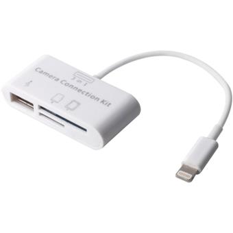 Lecteur de carte SD + Micro SD + USB vers câble adaptateur 8 broches pour  iPhone et