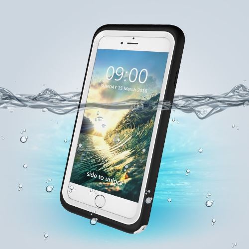 Coque en TPU 10m étanche sous pc +tpu avec boutons réactifs blanc pour votre Apple iPhone 7 4.7
