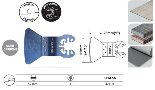Leman - Spatule rigide acier carbone 52x26 mm SK7 - 4011.01