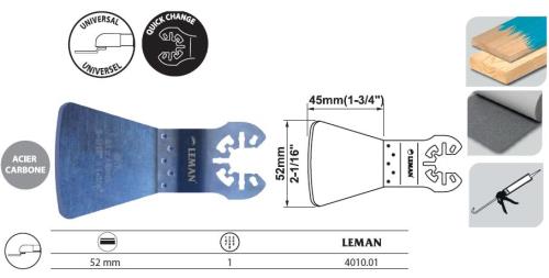 Leman - Spatule flexible acier carbone 52x45 mm SK7 - 4010.01