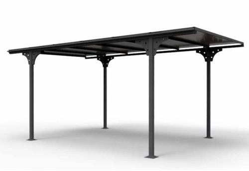 Carport Aluminium ToitPlat 14,70m&sup2; Gris Anthracite - Le Carport