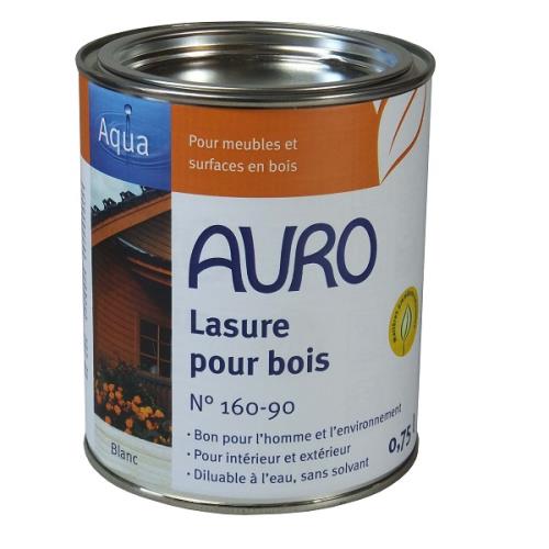 Auro - Lasure pour bois diluable (Blanc) 0,75L - N°160-90
