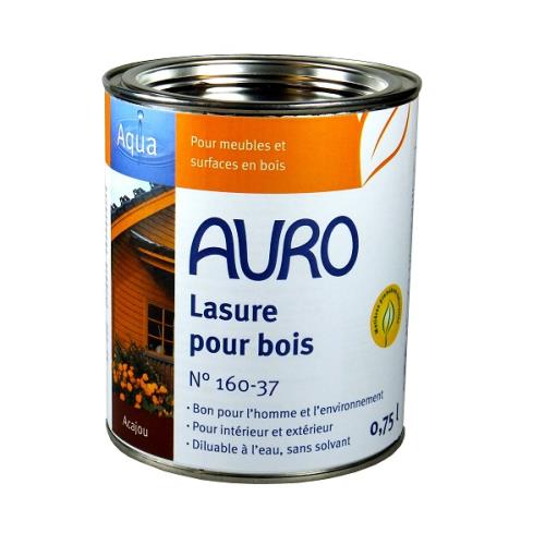 Auro - Lasure pour bois diluable (Acajou) 0,75L - N°160-37