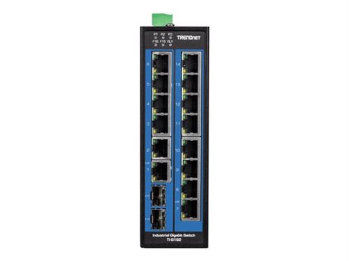 TrendNet 21.22.1458 TI-G162 Ethernet Switch Rugged IP30 Metal Encl...