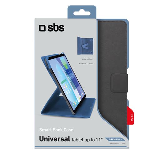 Etui à rabat avec support universel SBS pour tablettes de 9 à 11 Bleu