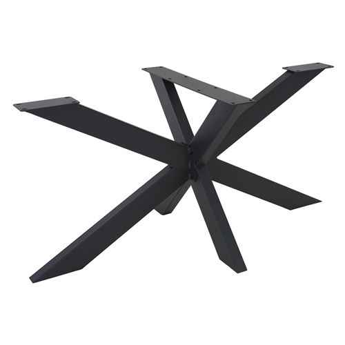ML-Design Pied de Table Spider 78x71x150 cm, Structure en Croix, Noir, en Métal,