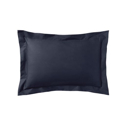 Essix - Percale coton Taie d'oreiller Bleu nuit - 50 x 70 cm