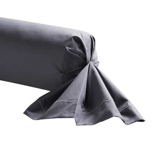 Essix - Percale coton Taie de traversin Ardoise - 43 x 190 cm