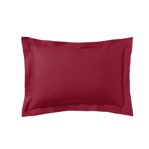 Essix - Percale coton Taie d'oreiller Carmin - 50 x 70 cm