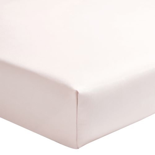 Essix - Percale coton Drap Housse Double Blush - 2 x 80 x 200 cm