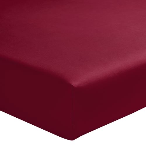 Essix - Percale coton Drap Housse Carmin - 90 x 190 cm