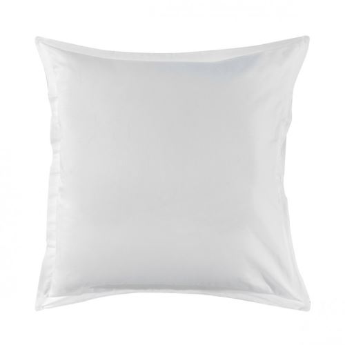 Essix - Taie d'oreiller carrée Satin de coton uni Blanc - 65 x 65 cm