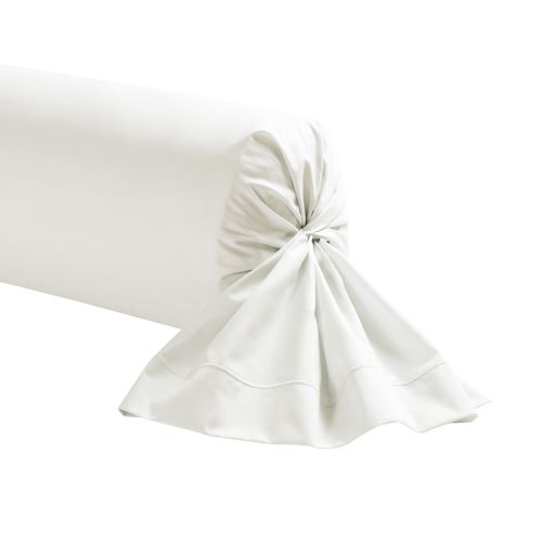 Essix - Percale coton Taie de traversin Meringue - 43 x 190 cm
