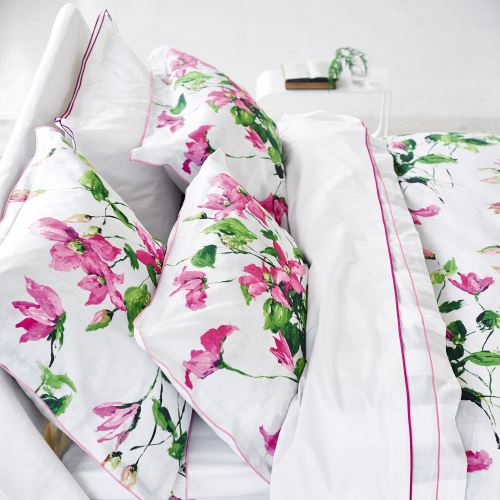 Designers Guild - Taie de traversin Satin de coton Primavera Zinc - 43 x 190 cm
