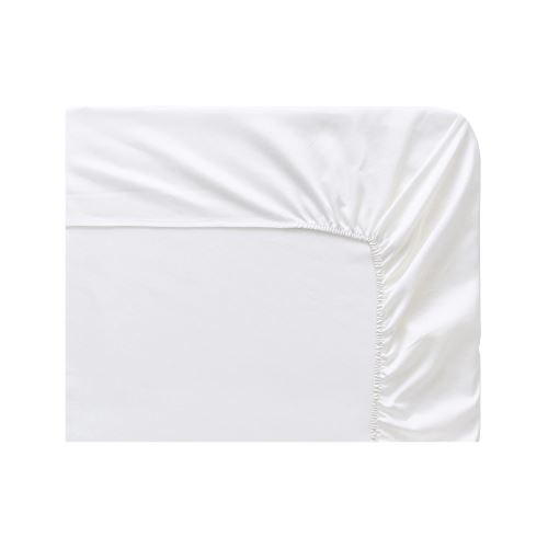 Essix - Drap Housse Double Satin de coton Panna cotta - 2 x 090 x 200 cm