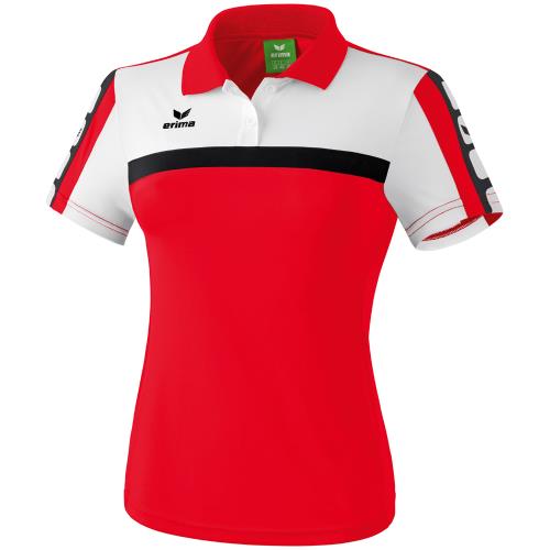 Erima - Polo Femme Erima 5-CUBES - 48 - rouge/blanc/noir