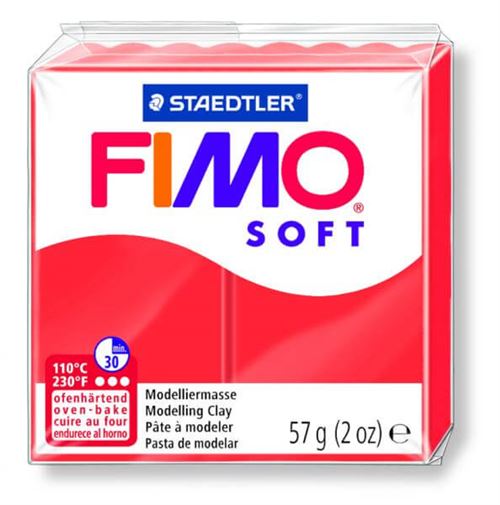 Dtm Loisirs Creatifs Na Pâte Fimo Soft Rouge Indien 24 - 56 Gr