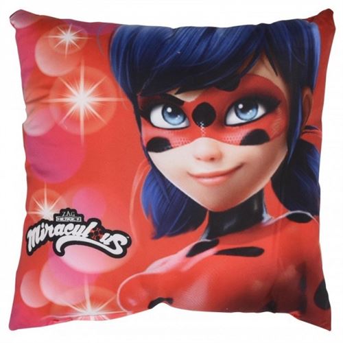 Miraculous Coussin 40cm x 40cm LadyBug - Rouge
