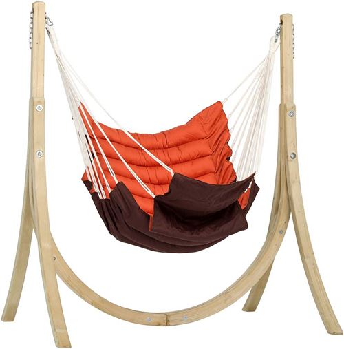 Amazonas - Fauteuil suspendu support bois Taurus Terracota