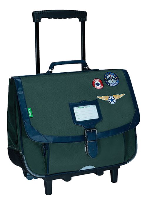 Cartable trolley Tann's Tom 38cm kaki