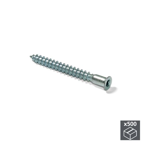 Non Communiqué Zingué Lot De 500 Vis Fixation Directe Emuca D. 5 X 50 Mm Tête Allen - 4027705 - Image 1
