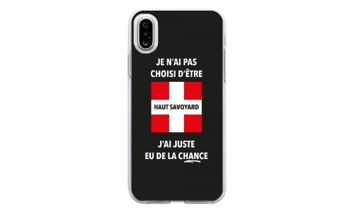 Coque souple pour Apple iPhone X avec impression Motifs je n'ai pas choisi d'être haut savoyard
